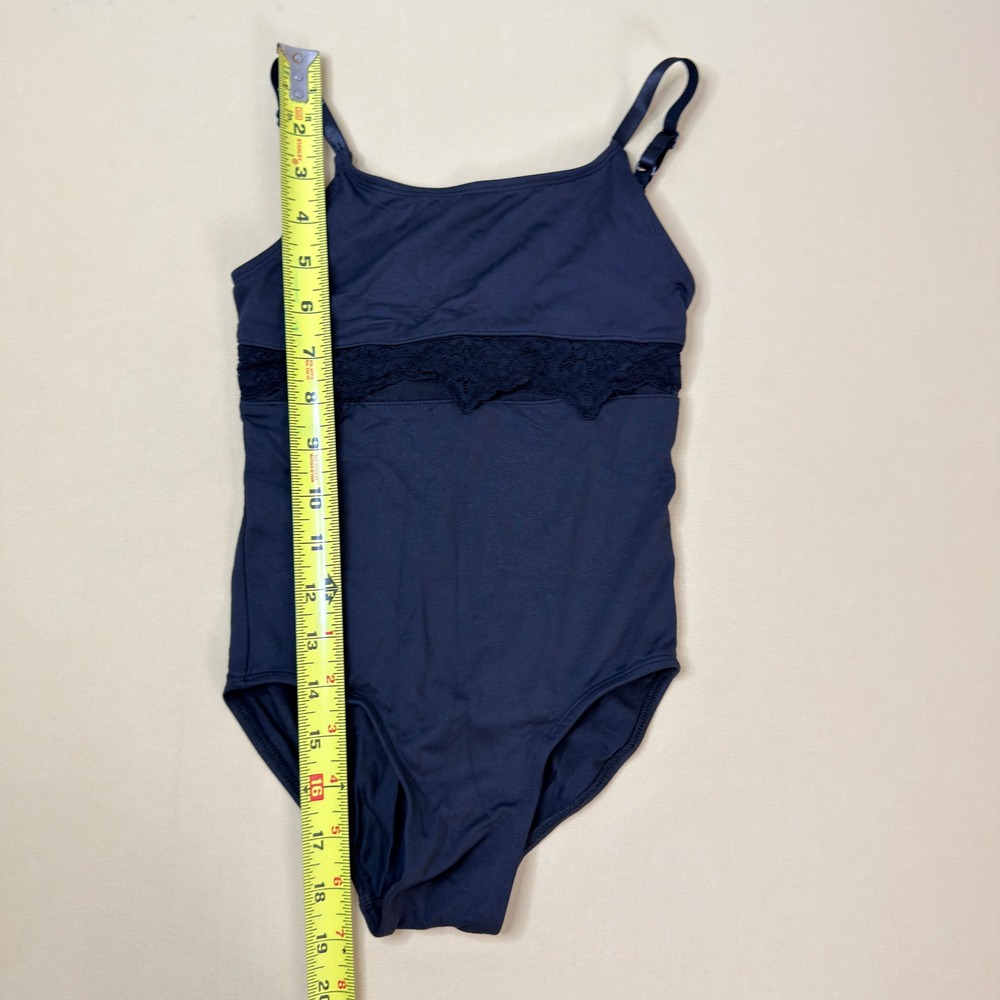 Danz N Motion Girls Black Camisole Leotard Lace Trim Size 6X-7 Dance BalletSport - Picture 5 of 8